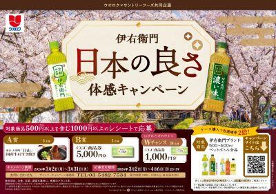 ウオロク×サントリー　共同企画　伊右衛門　日本の良さ体感キャンペーン